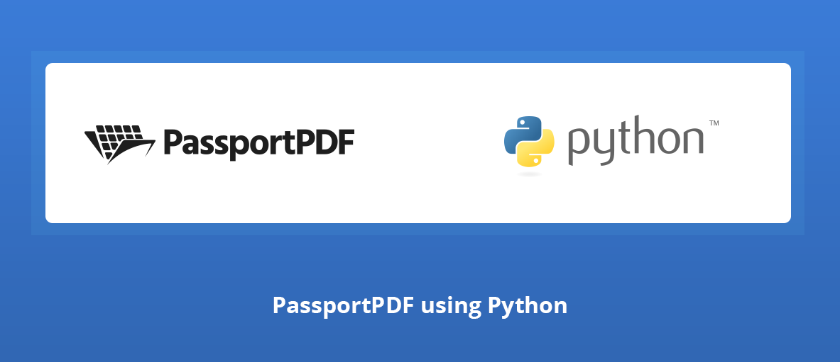 PassportPDF using Python